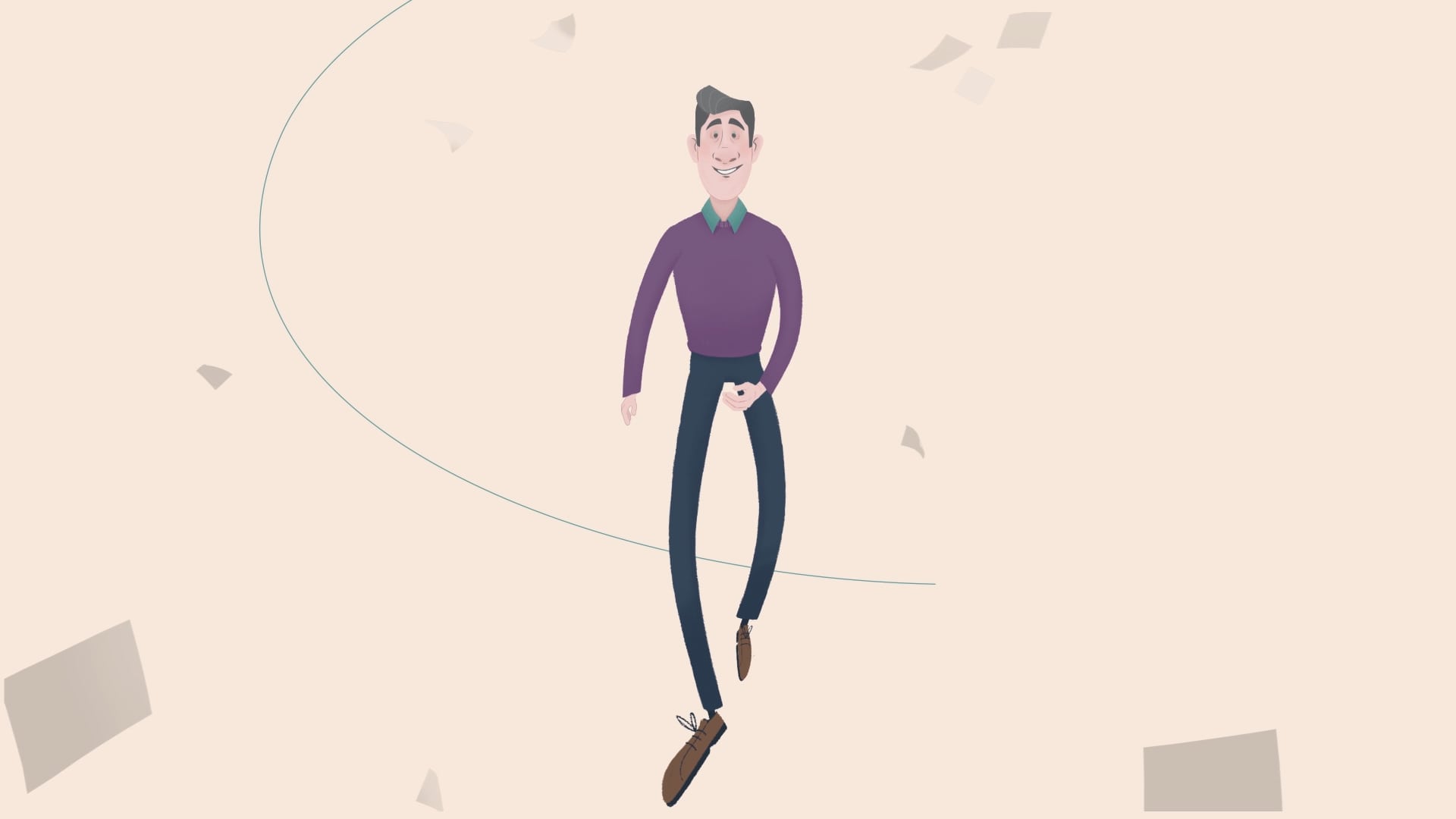 character animation for prospective investors - man walking