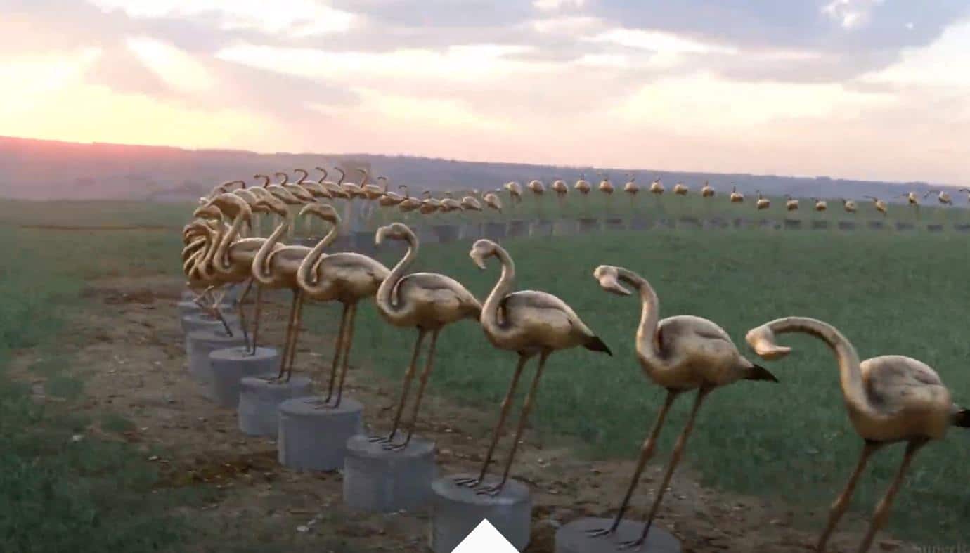 Fancy Flamingos, Giant Zoetrope Gavin Shapiro, Motion Designer