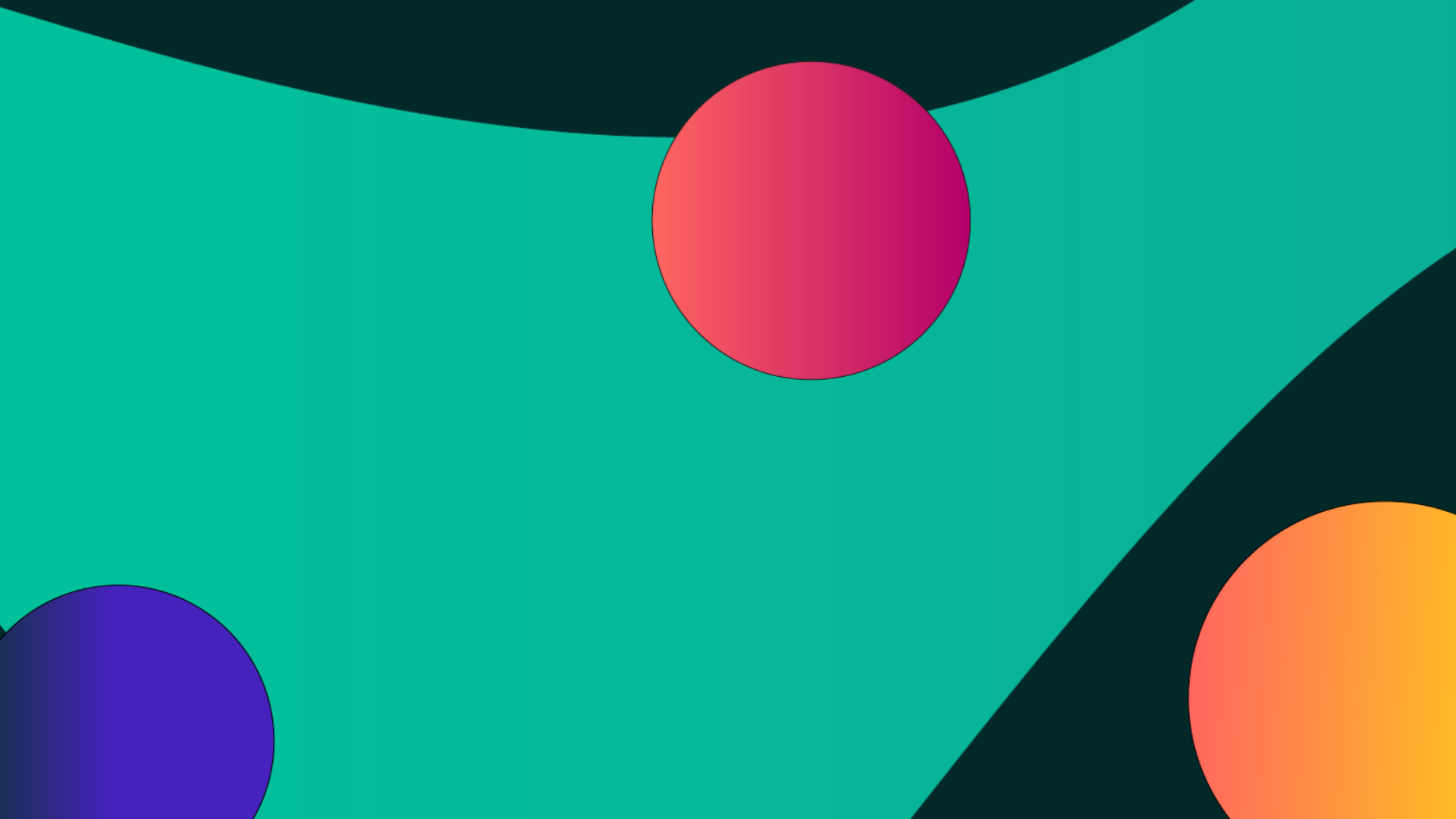A report image by Content Creatures, a strategic storytelling agency. It features abstract graphic featuring a teal background with curved dark shapes and three gradient circles in orange-yellow, pink-red, and deep blue-purple.