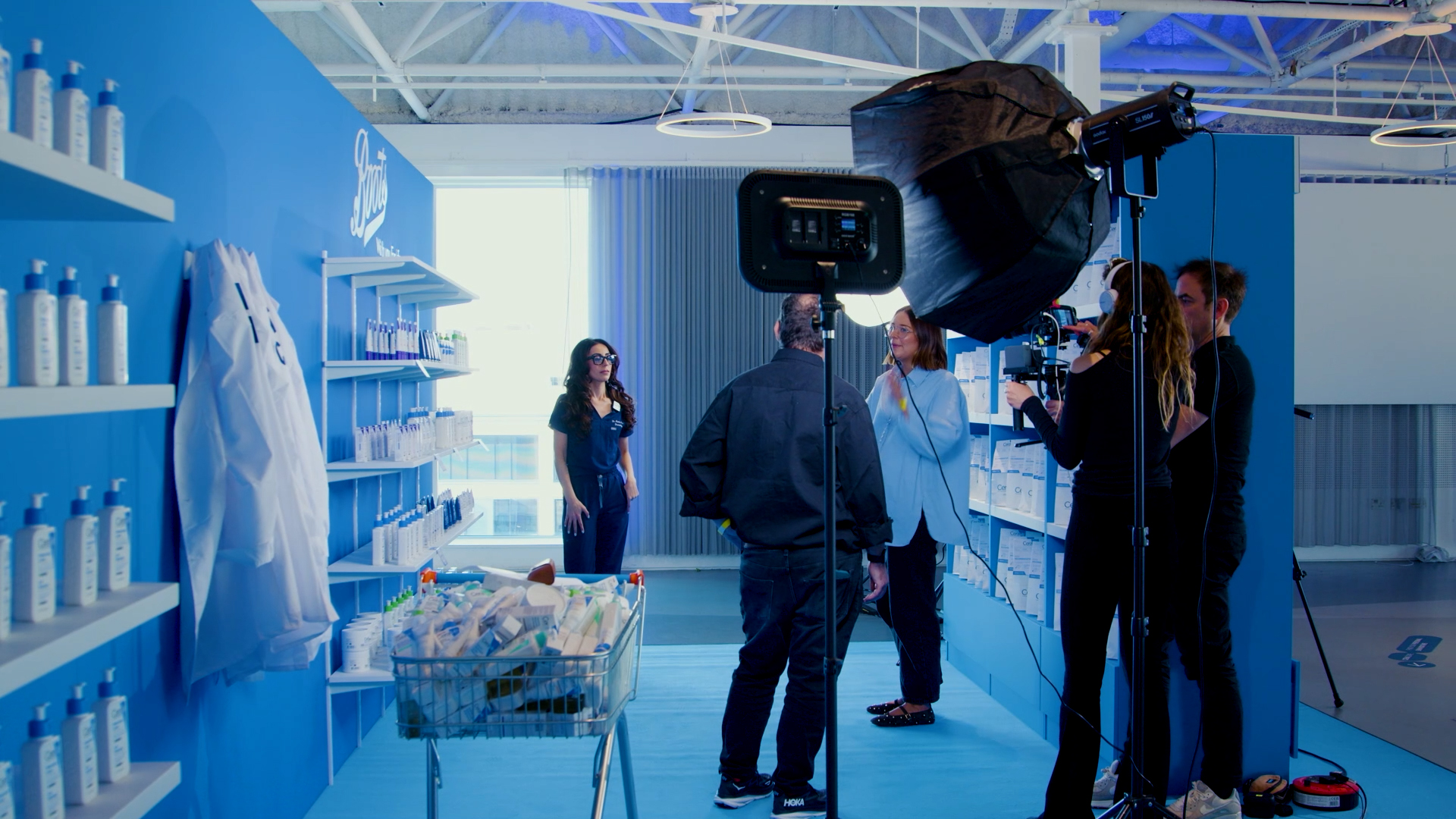 An image from Content Creatures, a strategic storytelling agency specialising in creative strategy, video production and animation, for the CeraVe awards as part of a case study on video for events.