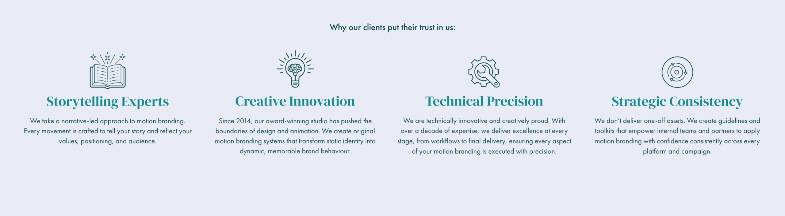 motion branding why our clients put their trust in us ( events page) 2